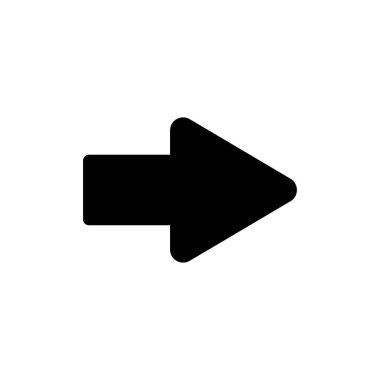 The arrow indicates the direction to the right, the arrow to the right. Arrow icon vector