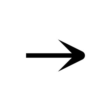 The arrow indicates the direction to the right, the arrow to the right. Arrow icon vector
