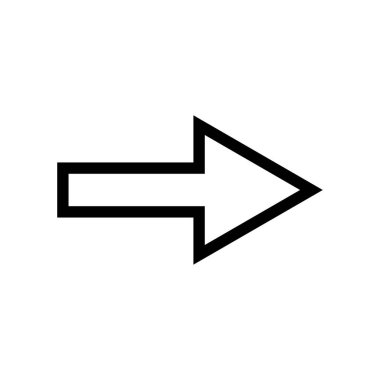 The arrow indicates the direction to the right, the arrow to the right. Arrow icon vector