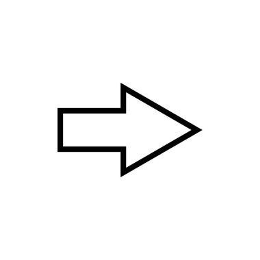 The arrow indicates the direction to the right, the arrow to the right. Arrow icon vector