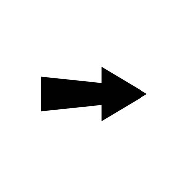 The arrow indicates the direction to the right, the arrow to the right. Arrow icon vector