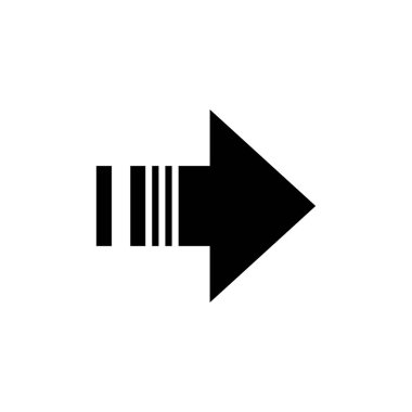 The arrow indicates the direction to the right, the arrow to the right. Arrow icon vector