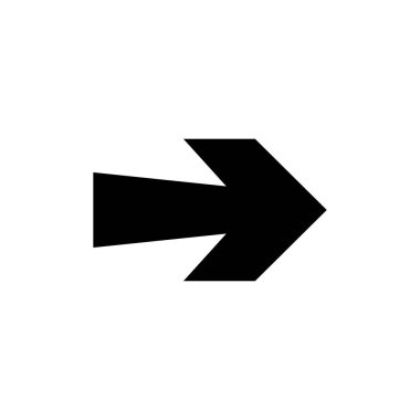 The arrow indicates the direction to the right, the arrow to the right. Arrow icon vector