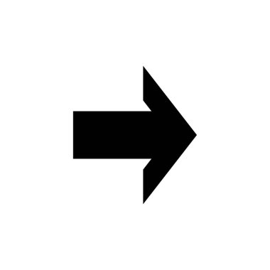 The arrow indicates the direction to the right, the arrow to the right. Arrow icon vector