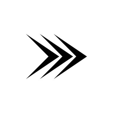 The arrow indicates the direction to the right, the arrow to the right. Arrow icon vector