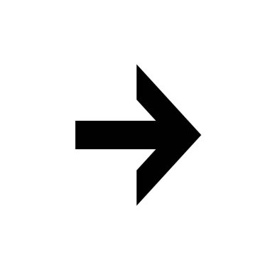 The arrow indicates the direction to the right, the arrow to the right. Arrow icon vector