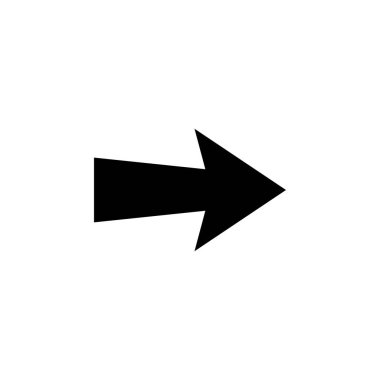 The arrow indicates the direction to the right, the arrow to the right. Arrow icon vector