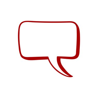Speech bubble, speech balloon, chat bubble line art vector icon for apps