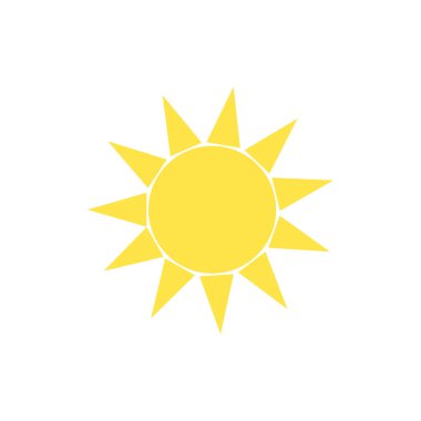 Sun icon. Sun vector icon. Sun in modern simple flat style.