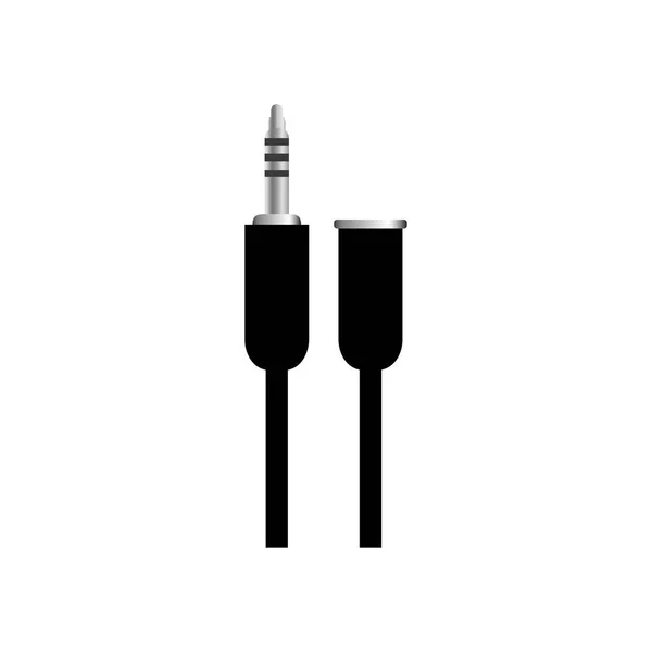 AUX, jack plug, video and audio jack, vector illustration.