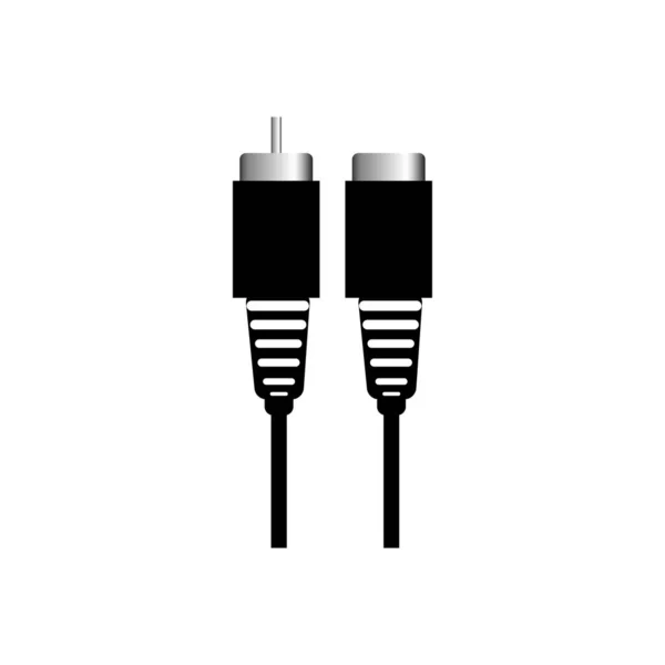 RCA cable. Outline connectors icon. Minimalist thin linear web. Vector illustration.