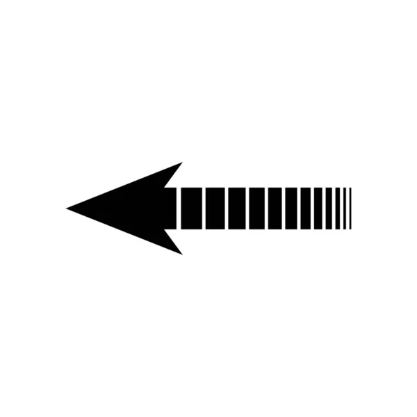 Arrow indicates the direction to the left, the arrow to the left. Arrow icon vector