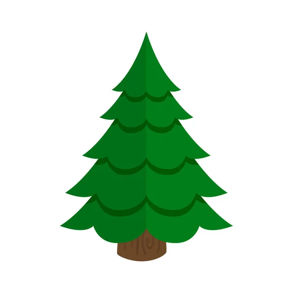 Christmas tree layout. Flat christmas tree. Tree icon vector