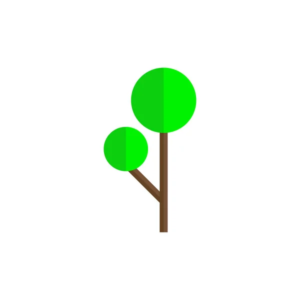 flat tree linear icons, cartoon tree - vector.