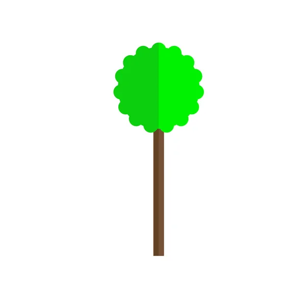 flat tree linear icons, cartoon tree - vector.