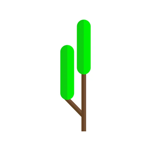 flat tree linear icons, cartoon tree - vector.