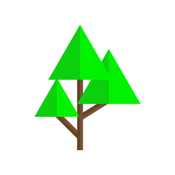flat tree linear icons, cartoon tree - vector.