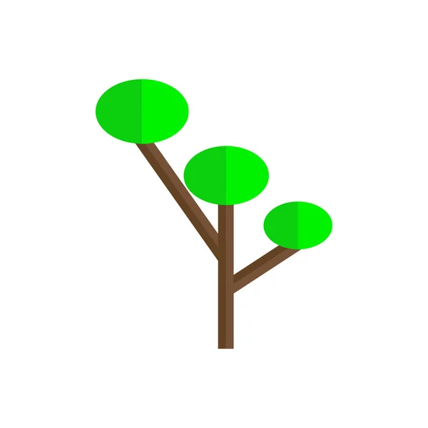 flat tree linear icons, cartoon tree - vector.