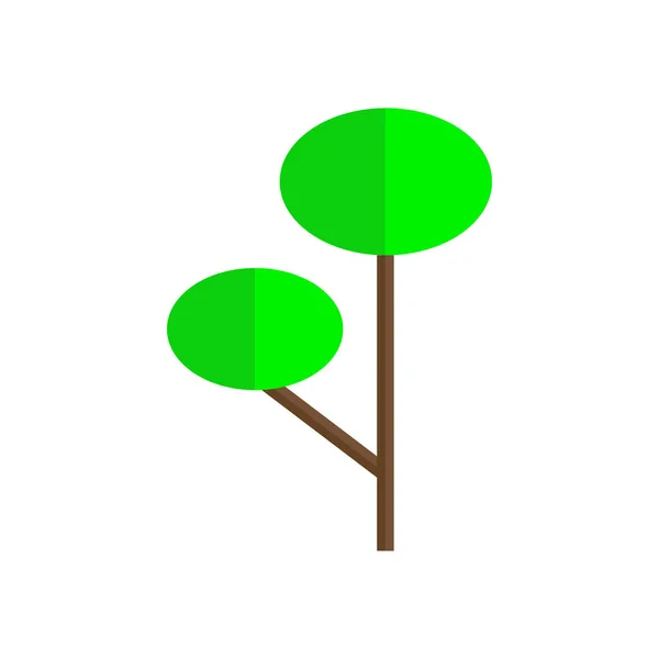 flat tree linear icons, cartoon tree - vector.
