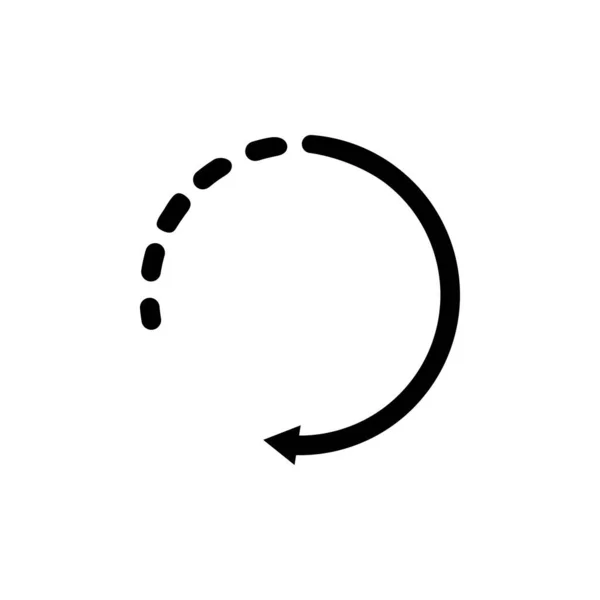 Arrow in a circle, the arrow is spinning. Arrow icon vector