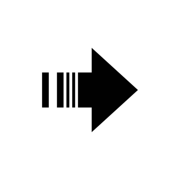 The arrow indicates the direction to the right, the arrow to the right. Arrow icon vector