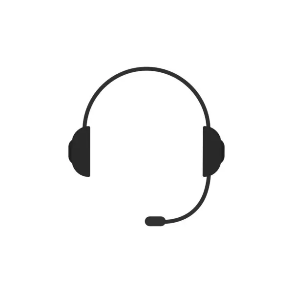 Headphone vector icon. Headphones silhouette black symbol. Single headphones icon image vector illustration design