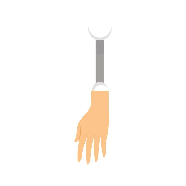 wrist prosthesis icon. Hand prosthesis outline vector icon. Illustration of a prosthetic wrist. Vector graphics of hand, prosthesis icon.