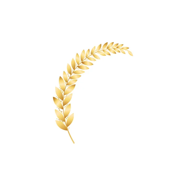 Golden award. Golden branches with leaves. Vintage laurel symbol of champion's honor. Highest Crown Award