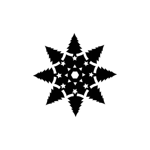 Snow flat icons, snowflakes silhouette. Christmas decoration.