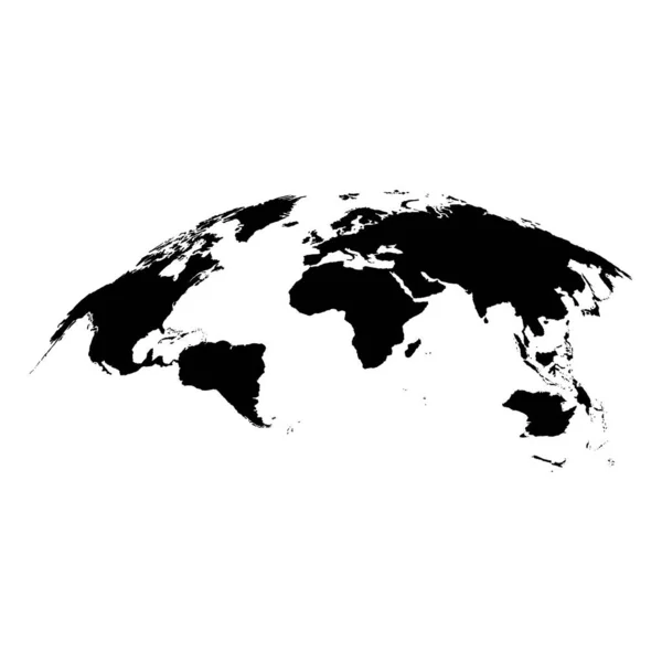 World map. Political map of the world in black color in a flat style
