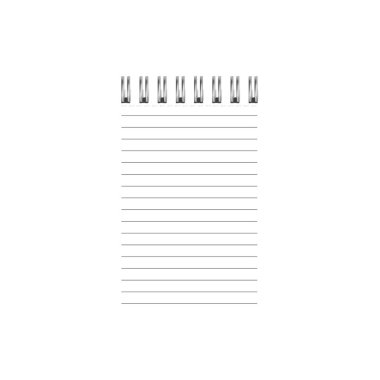 Realistic lined notebooks. Blank notebooks with a grid for homework and exercises. Vector liner paper sheets with lines for notes. Notepad or notepad with binder. Vector notepad or diary with lined paper page template