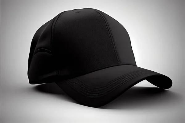 black baseball cap isolated on white background