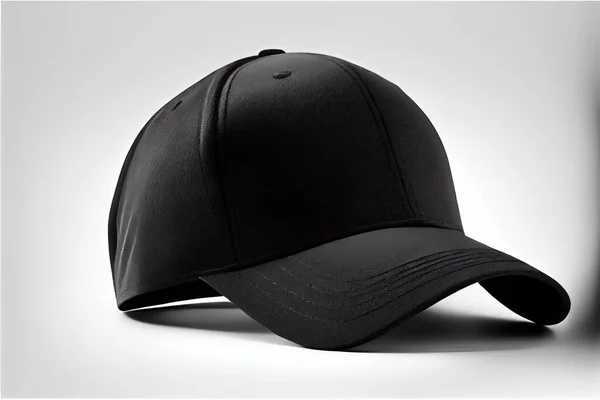 black baseball cap isolated on white background