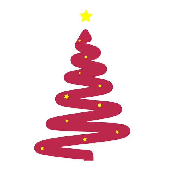 Pantone 2023 Viva Magenta renginde bir spiral şeklinde biçimlendirilmiş Noel ağacı