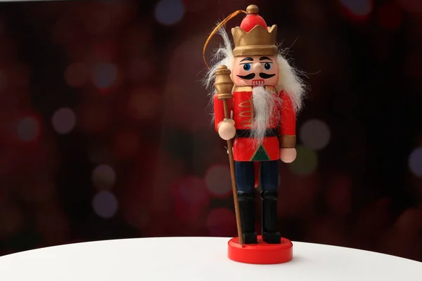 Soldier, wooden toy. Nutcracker toy soldier made of wood.