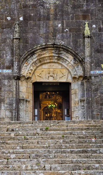Blick Auf Den Eingang Der Kirche Von Rianxo Man Ihre — Stockfoto