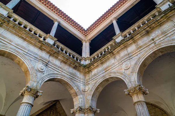 Arcos Medievais Ornamentados Telhado Catedral Santa Mara Assunção Viseu Portugal — Fotografia de Stock
