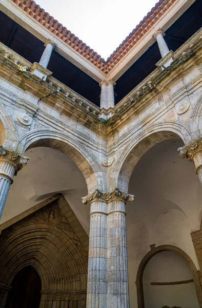 Zdobené Středověké Oblouky Střecha Katedrály Santa Mara Asuncion Viseu Portugalština — Stock fotografie