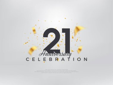 21. yıldönümü kutlaması, modern basit ve güzel tasarım..