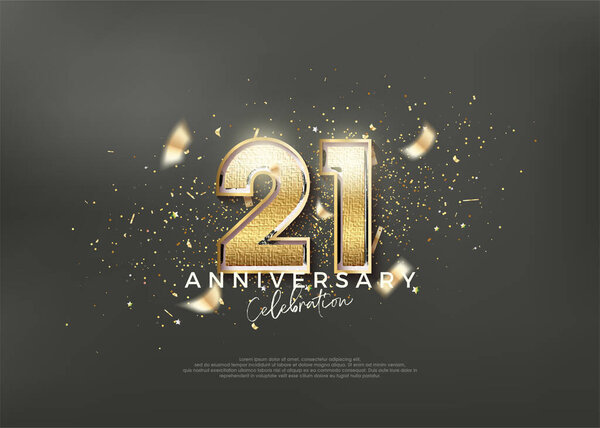 Luxurious and elegant number 21st. premium design for celebration.