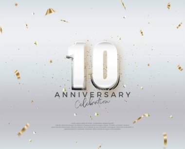 Modern 10th anniversary design. Vector design premium editable. Premium vector for poster, banner, celebration greeting.
