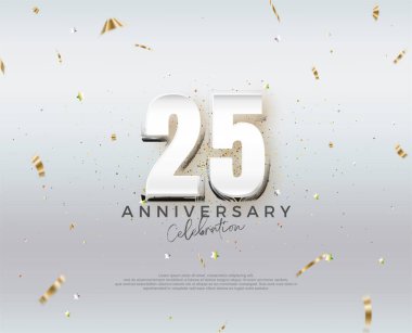 Modern 25. yıldönümü tasarımı. Vektör tasarımı premium düzenlenebilir. Poster, bayrak ve kutlama tebrikleri için en iyi vektör.