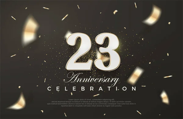 stock vector Black background for 23rd anniversary celebration. Premium vector background. Premium vector for poster, banner, celebration greeting.