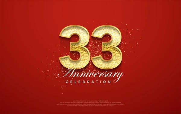 33Esimo Anniversario Una Festa Compleanno Sfondi Vettoriali Premium Sfondo Vettore — Vettoriale Stock