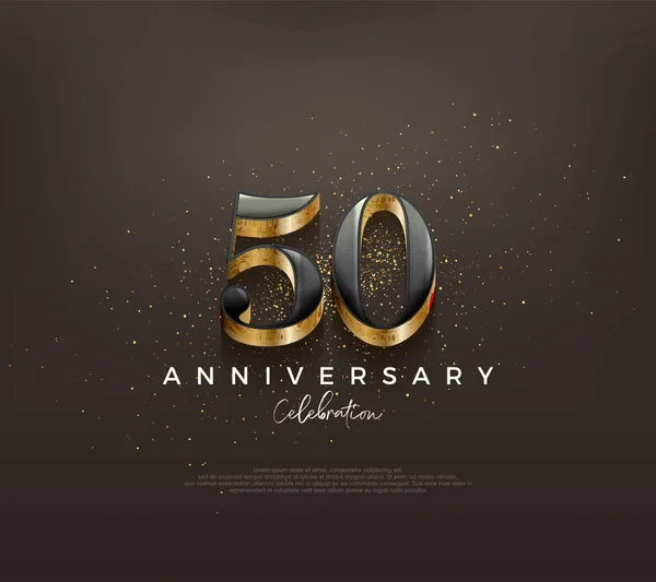 ブラックバックのクラシックナンバーで50周年記念デザイン 挨拶やお祝いのためのプレミアムベクターの背景 — ストックベクタ