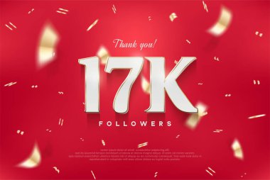 17k zarif ve lüks tasarım, vektör arkaplan takipçiler için teşekkürler.
