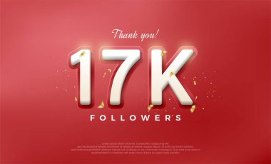 Teşekkür etmek için basit ve zarif bir tasarım. 17 bin takipçi..