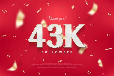 43k zarif ve lüks tasarım, vektör arkaplan takipçileri için teşekkürler.