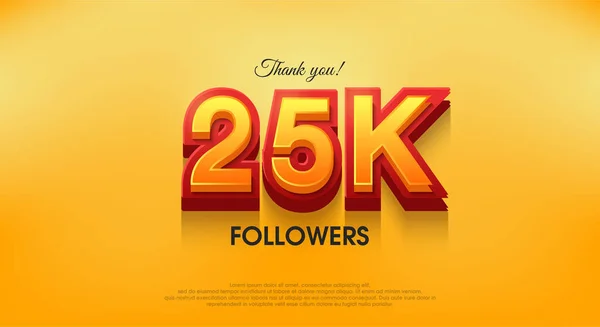 Дякую 25K Послідовників Дизайн Векторний Фон Дякую — стоковий вектор