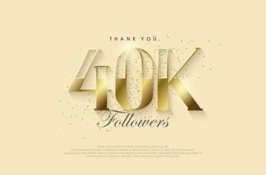 Parlak lüks altın tasarımı olan 40 bin takipçiye büyük bir teşekkür..